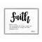 Stupell Industries Faith Definition Religious Black And White Word Design Framed Wall Art